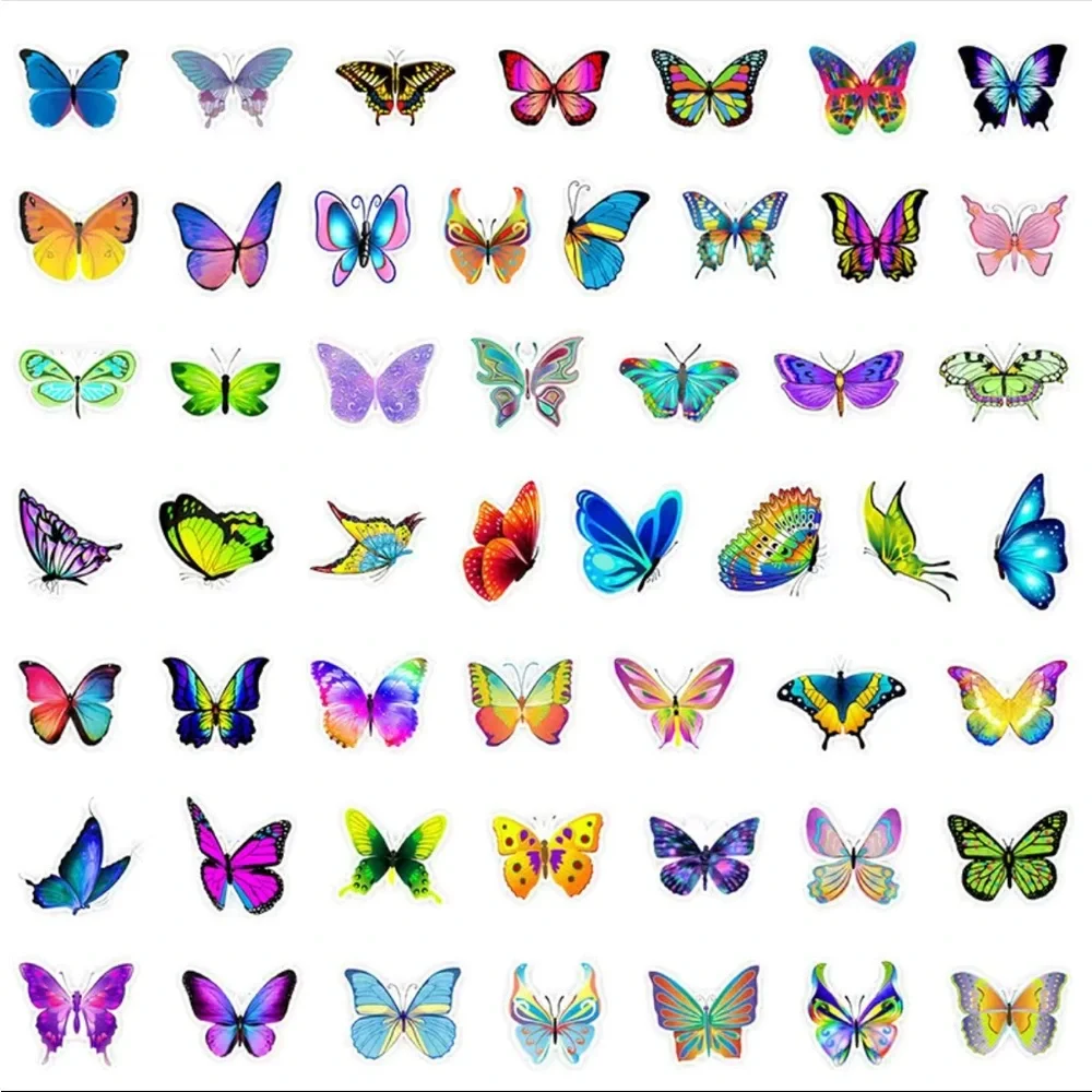 50 Butterfly Stickers Vinyl Waterproof PRICE IS FIRM - Picture 3 of 5